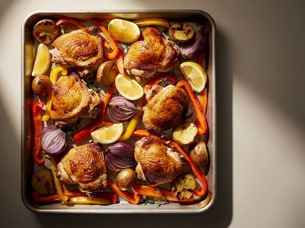 Sheet-Pan Chicken and Vegetable Bake