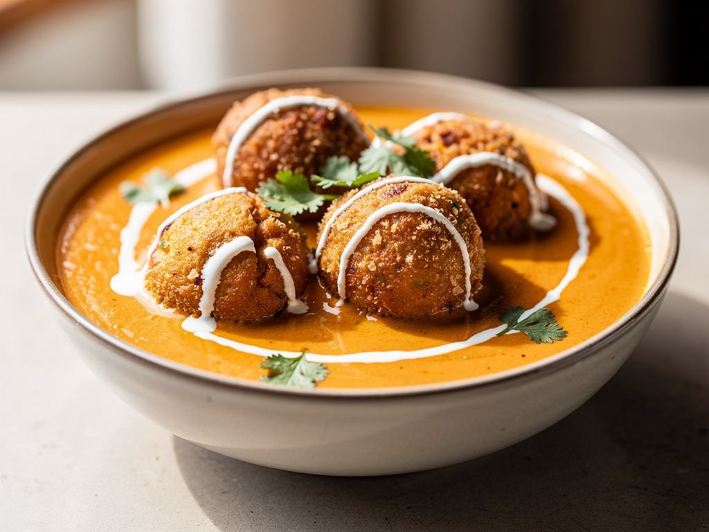 Malai Kofta (Fried Vegetable Dumplings in Creamy Curry)