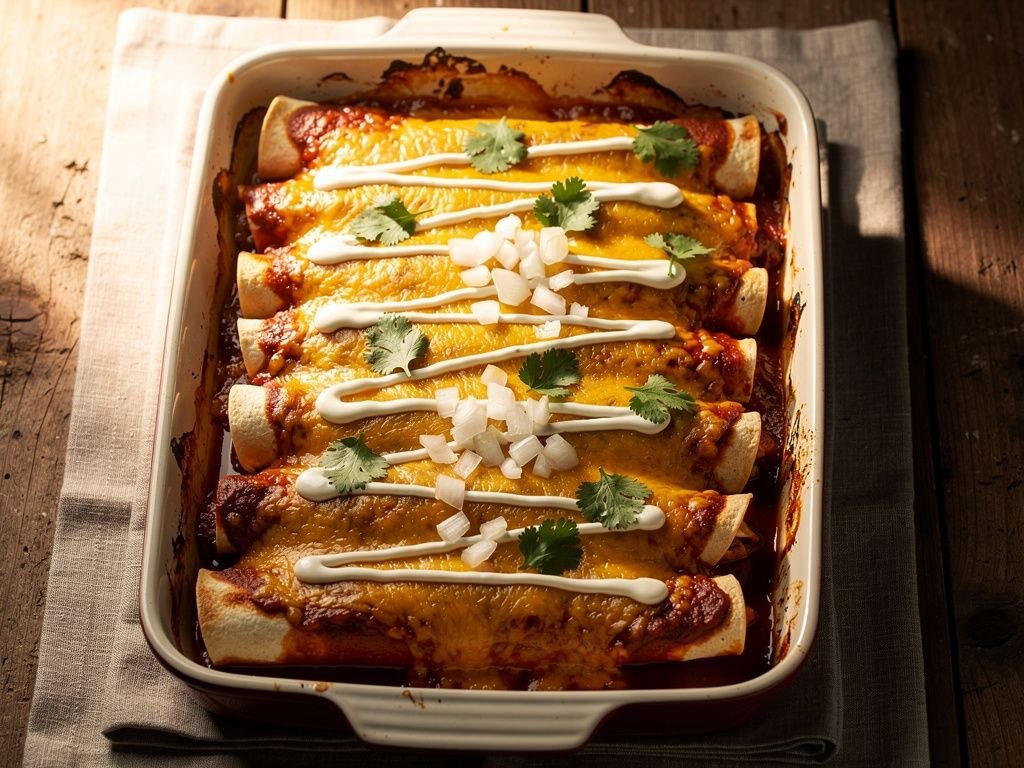 Enchiladas Rojas de Queso (Cheese Enchiladas in Red Sauce)