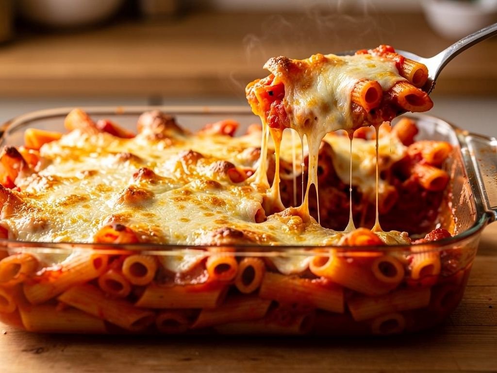 Baked Ziti with Ricotta and Mozzarella