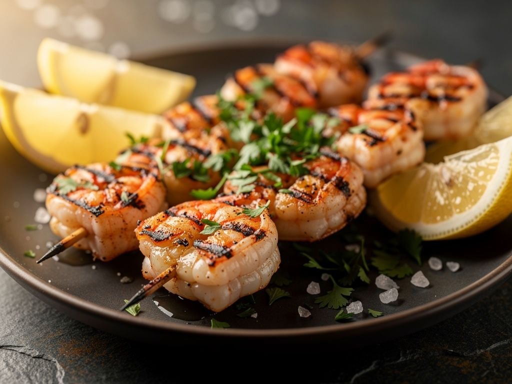 Grilled Garlic Herb Shrimp Skewers