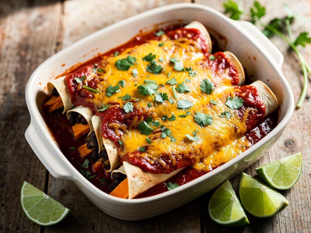 Black Bean and Sweet Potato Enchiladas